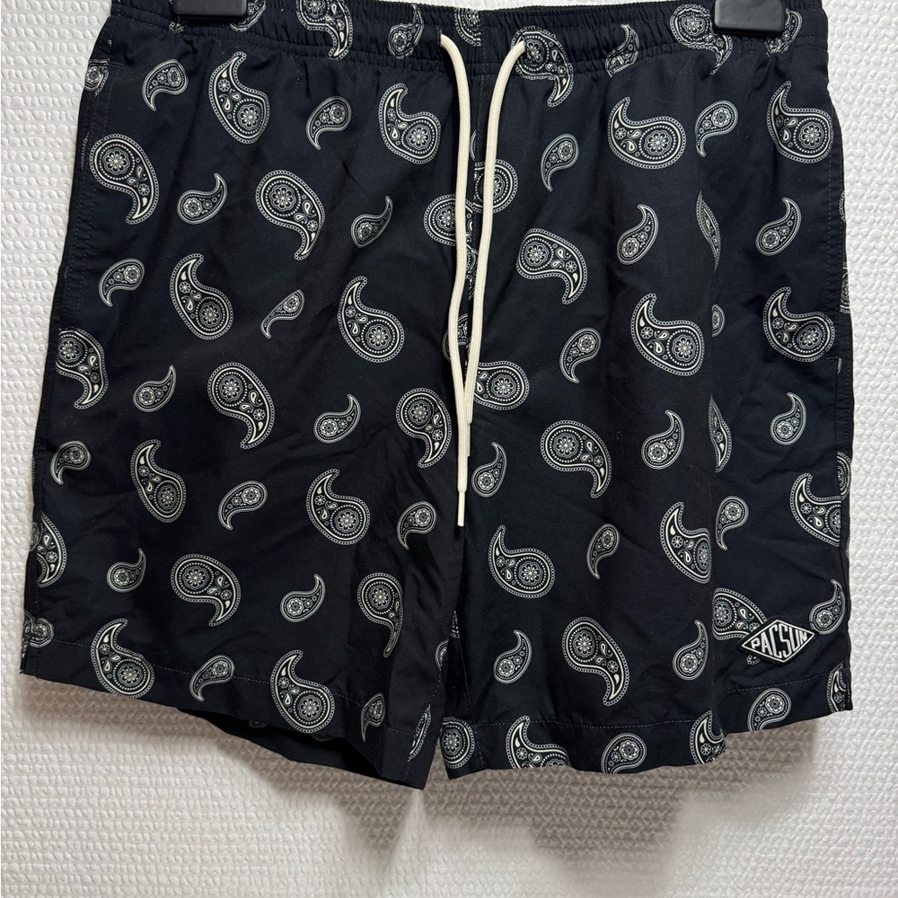 Paisley Men's Swim Shorts - Black